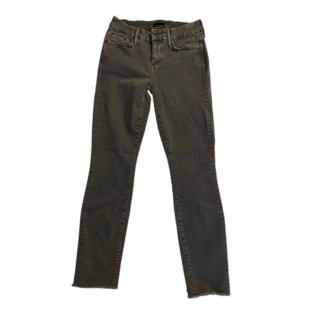 Mother Looker Ankle Fray Dye Faded Black women's size 24